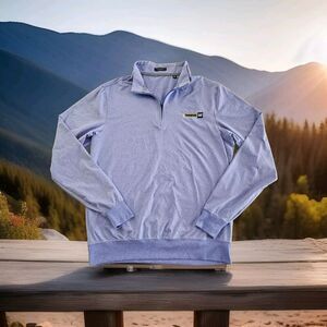 Turtleson Shirt Mens Size Medium 1/4 Zip Pullover Long Sleeve Golf Purple